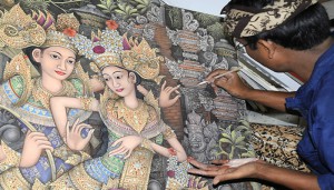 painting process balinese culture